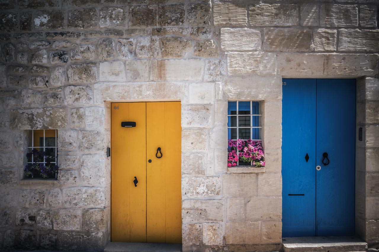 Colourful doors in Rabat, Malta