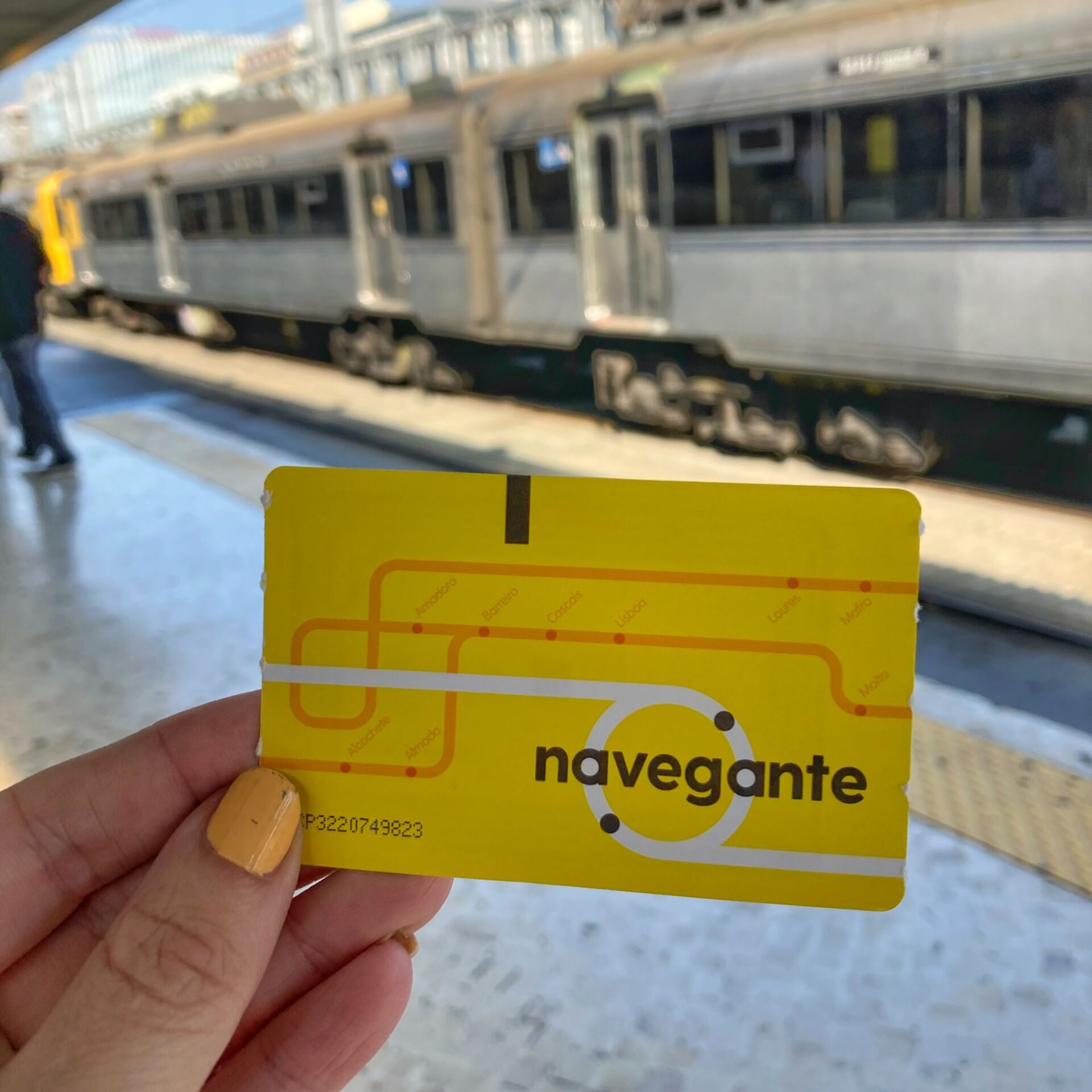 The yellow Navegante public transport Card